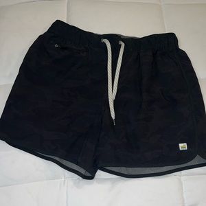Vuori black camo mens shorts